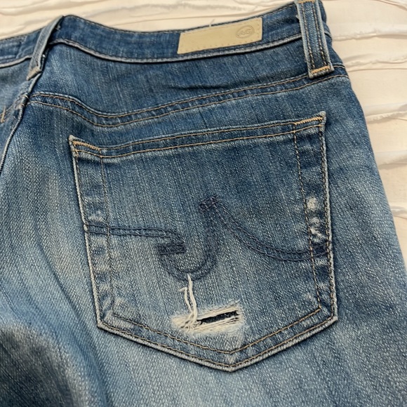 WOMENS AG jeans the stilt crop cigarette crop ripped jeans in 26 - Picture 8 of 8